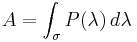 A =\int_\sigma P(\lambda) \, d\lambda