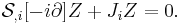 \mathcal{S}_{,i}[-i\partial]Z%2BJ_i Z=0.