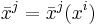 
\bar{x}^j = \bar{x}^j(x^i)
