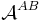 \mathcal{A}^{AB}