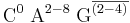 \mathrm{C}^0 \; \mathrm{A}^{2-8} \; \mathrm{G}^{\overline{(2-4)}}