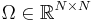 \Omega  \in \mathbb{R}^{N \times N}