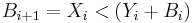  B_{i%2B1} = X_{i} < (Y_{i} %2B B_{i})