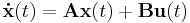 \mathbf{\dot{x}}(t) = \mathbf A\mathbf x(t) %2B \mathbf B \mathbf u(t)