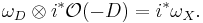 \omega_D \otimes i^*\mathcal{O}(-D) = i^*\omega_X.