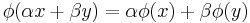 \phi(\alpha x%2B\beta y)=\alpha\phi(x)%2B\beta \phi(y)