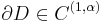 \partial D \in C^{(1,\alpha)}