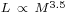 \begin{smallmatrix}L\ \propto\ M^{3.5}\end{smallmatrix}