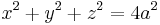 x^2%2By^2%2Bz^2=4a^2 \, 