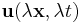 \mathbf{u}(\lambda\mathbf{x},\lambda t)