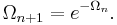  \Omega_{n%2B1}=e^{-\Omega_n}.\,