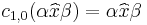 c_{1,0}(\alpha \widehat{x} \beta) = \alpha \widehat{x} \beta