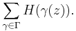 \sum_{\gamma\in\Gamma} H(\gamma(z)).