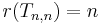 r(T_{n,n}) = n