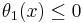  \theta_1(x) \leq 0 