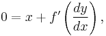 0=x%2Bf'\left(\frac{dy}{dx}\right),