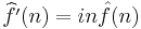 \widehat{f'}(n) = in \hat{f}(n)