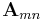 \mathbf{A}_{mn}