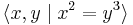 \langle x,y \mid x^2 = y^3 \rangle