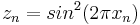 z_{n}=sin^{2}(2 \pi x_{n})