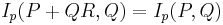 I_p(P %2B QR,Q) = I_p(P,Q)