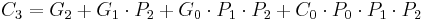 C_3 = G_2 %2B G_1 \cdot P_2 %2B G_0 \cdot P_1 \cdot P_2 %2B C_0 \cdot P_0 \cdot P_1 \cdot P_2