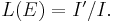 
\begin{align}
 L(E)&= I'/I.
\end{align}
