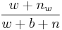 \frac{w%2Bn_w}{w%2Bb%2Bn}