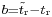 \scriptstyle b= \tilde{t}_\text{r} - t_\text{r}