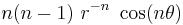  n(n-1)~r^{-n}~\cos(n\theta)\, 