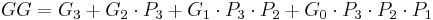 GG = G_3 %2B G_2 \cdot P_3 %2B G_1 \cdot P_3 \cdot P_2 %2B G_0 \cdot P_3 \cdot P_2 \cdot P_1