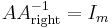 A A_{\mathrm{right}}^{-1} = I_m