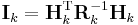 \textbf{I}_{k} = \textbf{H}_{k}^{\text{T}} \textbf{R}_{k}^{-1} \textbf{H}_{k} 