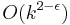 O(k^{2-\epsilon})