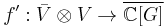 f':\bar{V}\otimes V\rightarrow \overline{\mathbb{C}[G]}