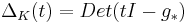 \Delta_K(t) = Det(tI-g_*)