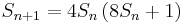 S_{n%2B1} = 4S_n \left( 8S_n %2B 1\right)