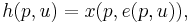 h(p, u) = x(p, e(p, u)), \ 