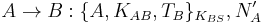 A \rightarrow B: \{A, K_{AB}, T_B\}_{K_{BS}}, N'_A