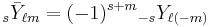 {}_s\bar Y_{\ell m} = (-1)^{s%2Bm}{}_{-s}Y_{\ell(-m)}