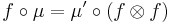 f\circ\mu = \mu'\circ(f\otimes f)