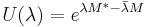 U(\lambda) = e^{\lambda M^* - \bar\lambda M}