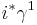 i^* \gamma^1