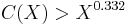 C(X) > X^{0.332}