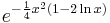 e^{-\frac{1}{4}x^2(1-2\ln x)}\,