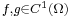 \scriptstyle f,g \in C^1(\Omega)