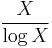 \frac{X}{\log X}