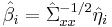 \,\hat{\beta}_i=\hat{\Sigma}_{xx}^{-1/2}\hat{\eta}_i