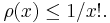 \rho(x)\le1/x!.