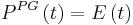 P^{PG}\left(t \right )=E\left(t \right )